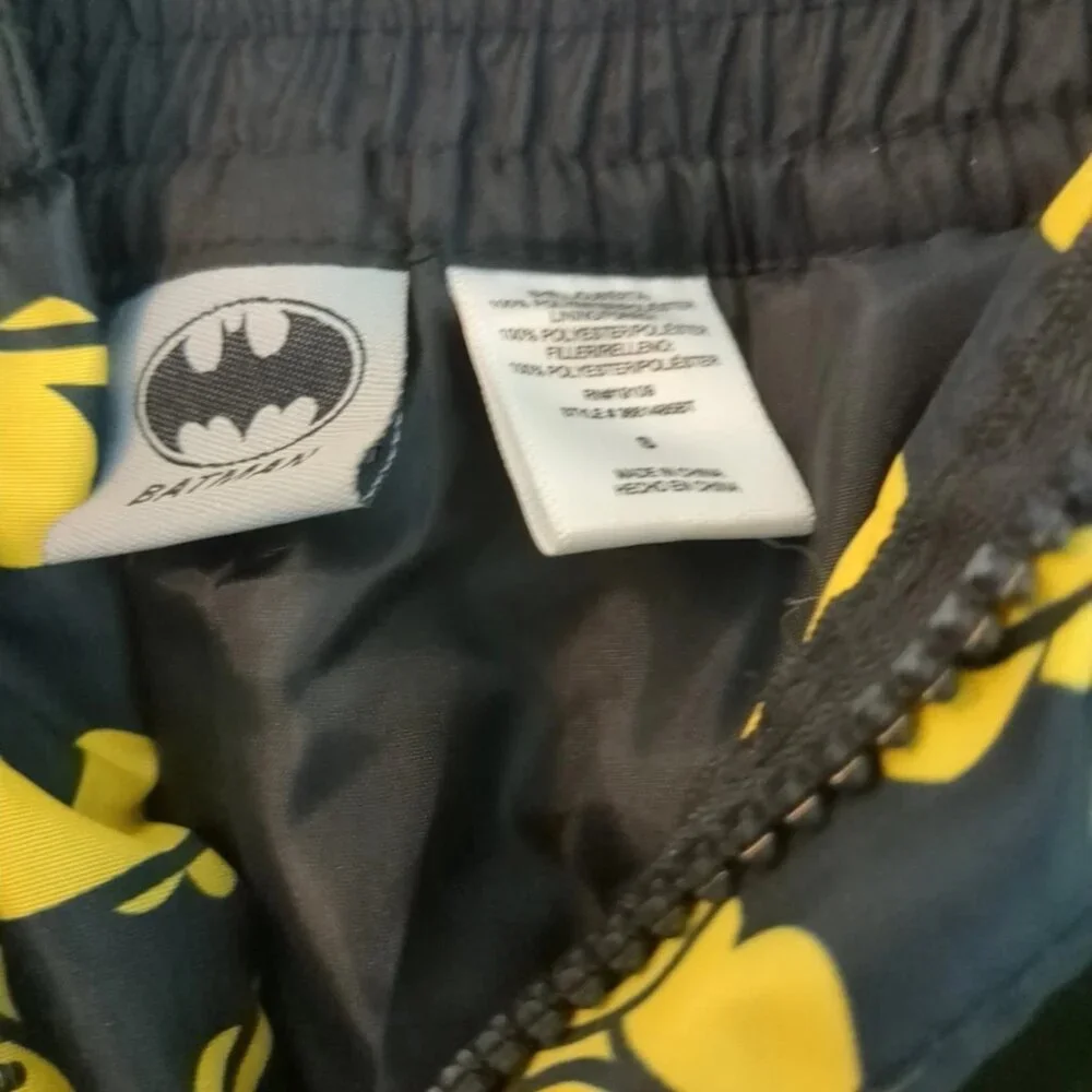 Kids Snowpants Small Batman Print. Black and yellow